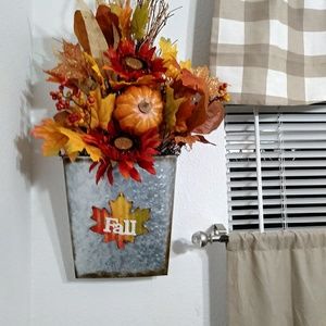 Galvenized Fall Decor